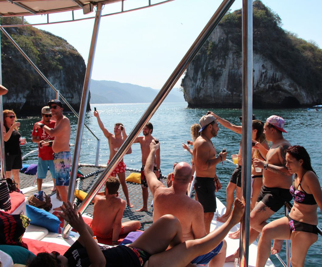 group on booze cruise puerto vallarta