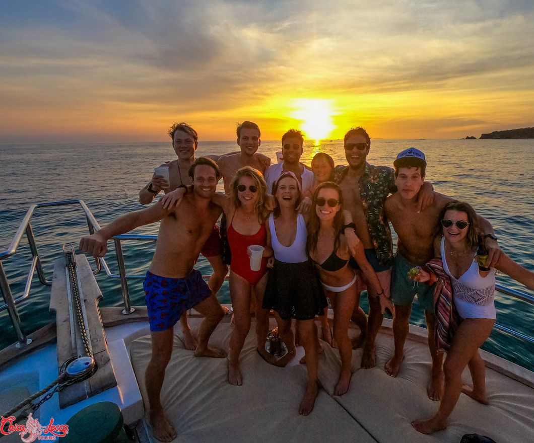 group on sunset cruise