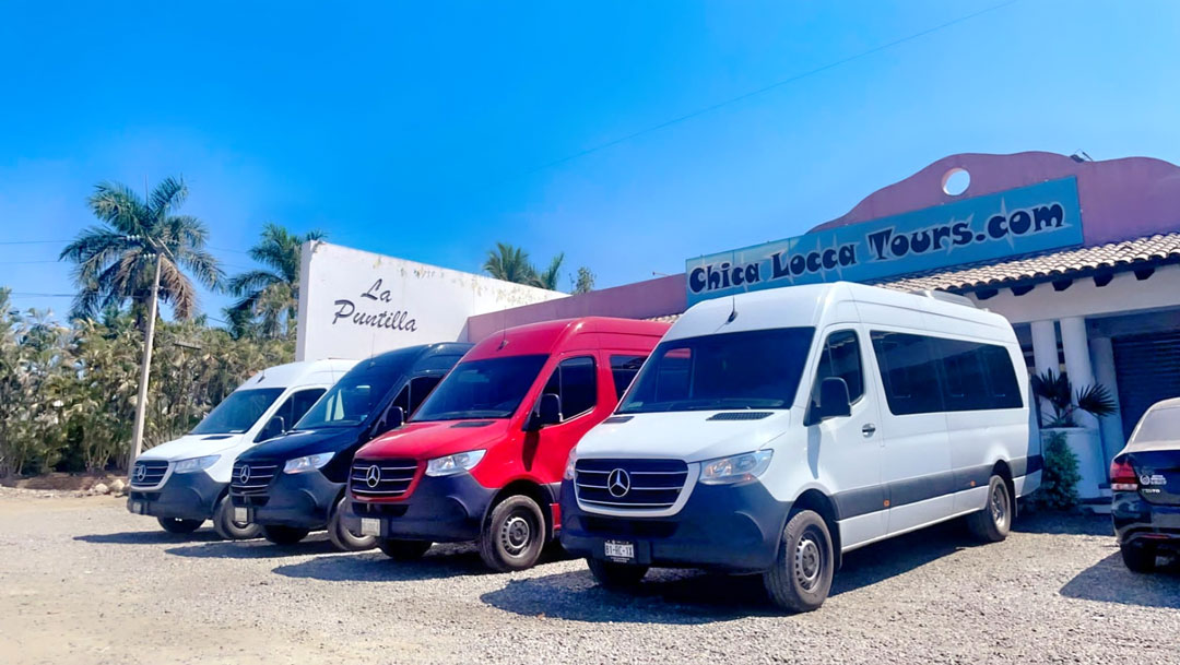 Air-conditioned Mercedes Sprinter with leather seats for private transfers in Nuevo Vallarta