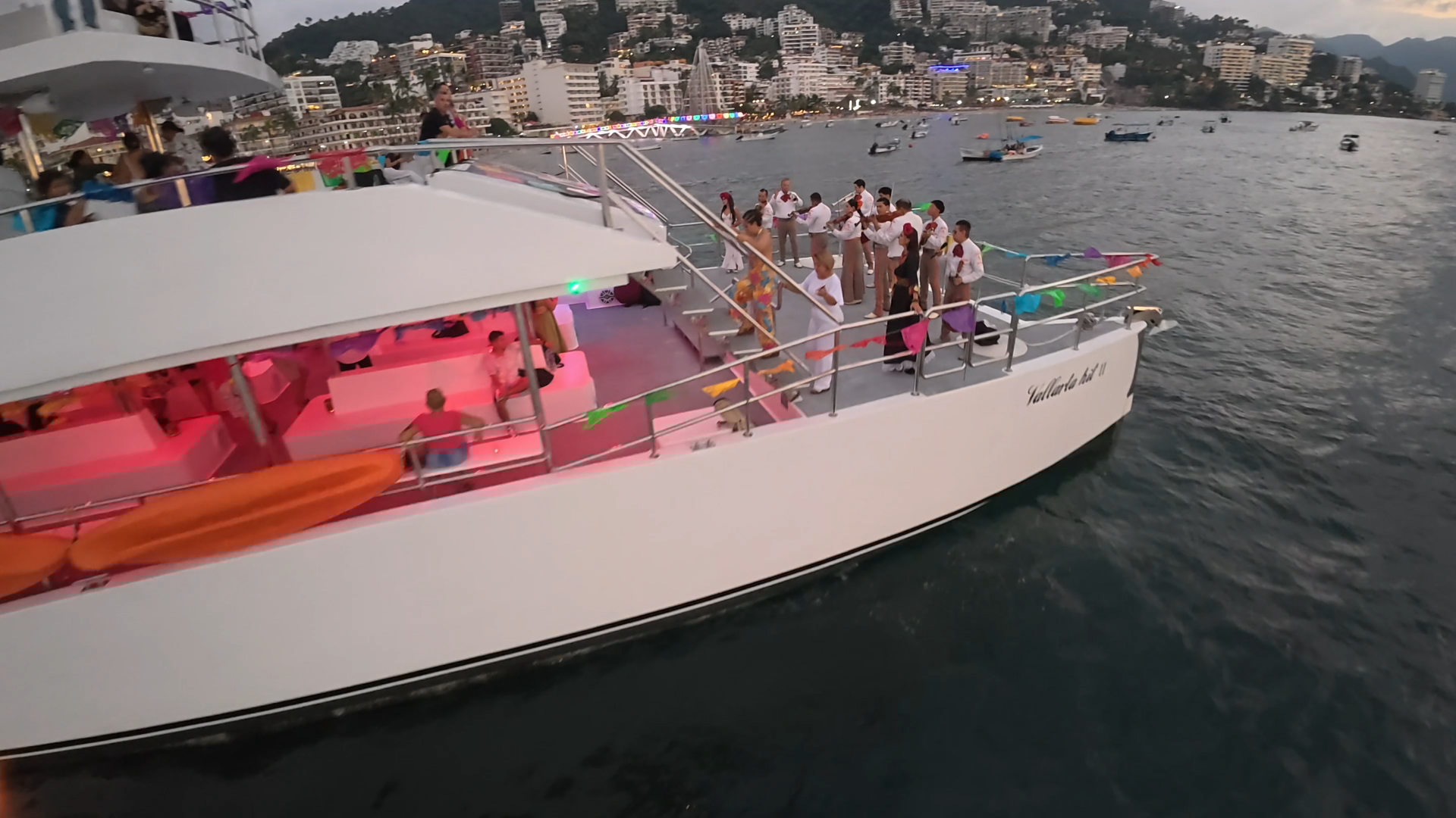 Mega catamaran private yacht Nuevo Vallarta coast