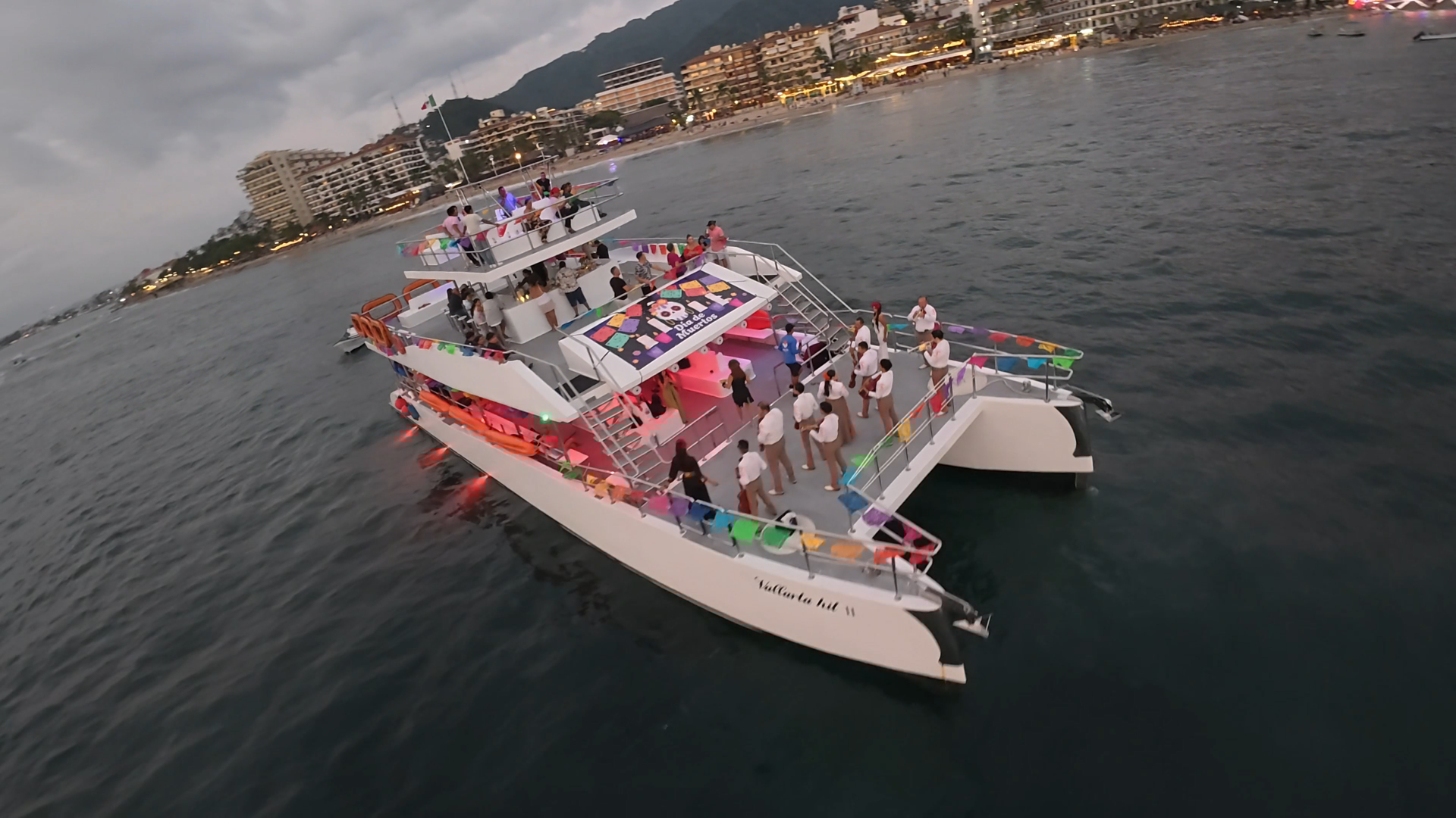 Chica Locca mega catamaran private charter Banderas Bay