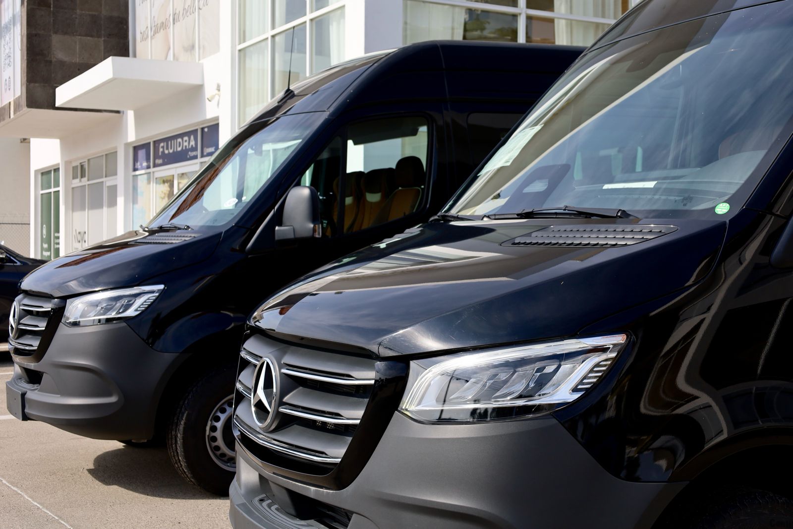 Spacious 21-passenger Sprinter van for group travel in Mismaloya